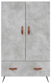 Aparador alto 69,5x31x115 cm derivados de madeira cinza-cimento