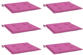 Almofadões p/ cadeira 6pcs 50x50x4cm tecido rosa
