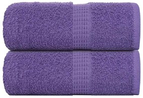 vidaXL Toalhas de bidé 2 pcs FROGN 30x50 cm 100% algodão roxo