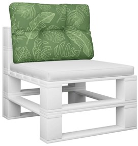 Almofadão para sofá de paletes 50x40x12 cm tecido padrão folhas