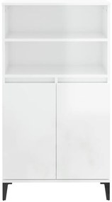 Aparador alto 60x36x110cm derivados de madeira branco brilhante