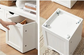 Armário de brinquedos para quarto de criança 102 x 30 x 60 cm branco