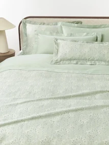 Capa de edredão em cetim de algodão com padrão floral Leticia