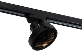 Projetores de calha modernos trifásicos pretos - Master 111 Honey Moderno