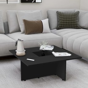 vidaXL Mesa de centro 79,5x79,5x30 cm contraplacado preto