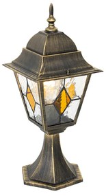 Candeeiro de pé vintage para exterior dourado antigo 45 cm - Antigua Clássico / Antigo