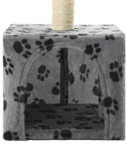Árvore para gatos c/postes arranhadores sisal 55 cm cinzento