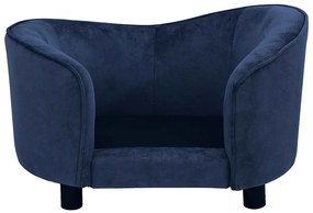Sofá para cães 69x49x40 cm pelúcia azul