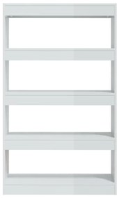 Estante/divisória derivados de madeira branco brilhante