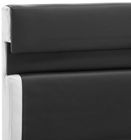 Estrutura de cama com LED 160x200 cm couro artificial cinzento