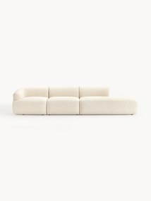 Módulo chaise longue XL em bouclé Sofia