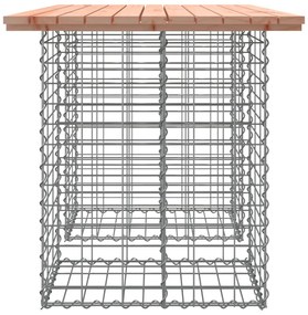 Banco jardim design gabião 100x70x72 cm madeira douglas maciça