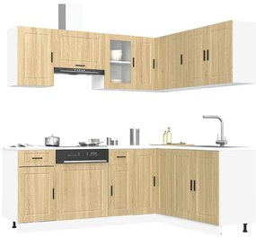 11 peças armário de cozinha conjunto Porto sonoma carvalho
