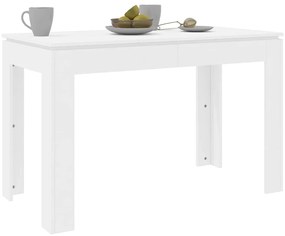Mesa de jantar 120x60x76 cm contraplacado branco