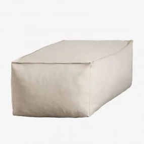 Puff 110x65 Cm Em Tecido Dojans Beige Semoline - Sklum