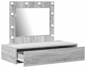 Mesa de Toucador Suspensa com Luzes de LED Cinza Sonoma