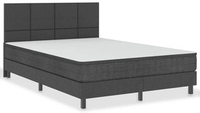 Cabeceira de cama 140x200 cm tecido cinzento-escuro