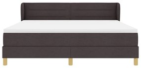 Cama Box Spring vidaXL com Colchão em Castanho Escuro, 180x200 cm, Tec