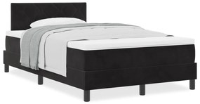 Cama Box Spring com Colchão vidaXL Preta 120x200 cm Veludo
