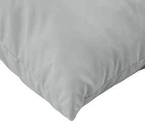 Almofadões de paletes 2 pcs mesclado tecido cinza-claro