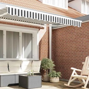 Toldo Valência da pra Estrutura de 2,5m em Antracite e Branco 2,3x0,2m