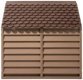 Casota para cães 86x84x82 cm polipropileno castanho