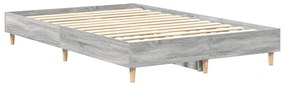 Estrutura de cama sem colchão 140x190 cm cinzento sonoma