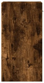 Mesa de cabeceira 35x34x65 cm derivados madeira carvalho fumado