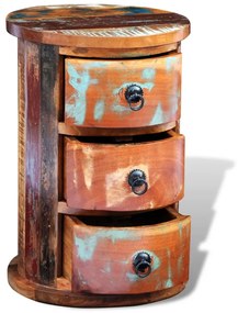 Armário com 3 gavetas madeira reciclada maciça