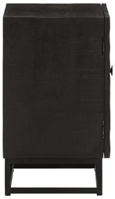 Mesa de cabeceira 40x30x50 cm mangueira maciça/ferro preto