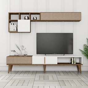 Unidade TV Milan – Nogueira e Branco – 180x40x35 cm