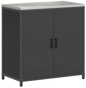 Conjunto de Armazenamento de Cozinha com prateleira 2 pcs Preto