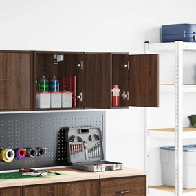 Armários de parede para garagem 2pcs derivados de madeira