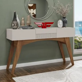 Mesa Consola ou Toucador STAR, MDP matte e casca de ovo, 136 x 37 cms