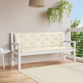 Almofadão para banco de jardim tecido oxford branco nata
