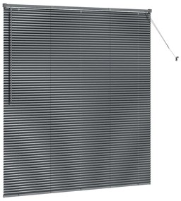 Persiana de Janela Cinzento-escuro 80 x 130 cm Alumínio