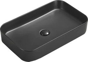 Mexen Vena lavatório de bancada 71 x 37 cm, preto mate - 22196085
