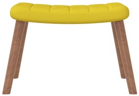 Cadeira de baloiço com banco veludo amarelo mostarda