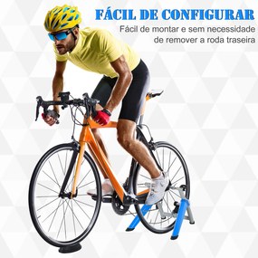 HOMCOM Rolo de bicicleta dobrável portátil com resistência magnética a