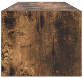 Armário de TV vidaXL Carvalho Fumê 100x31x25,5 cm Madeira de Engenhari