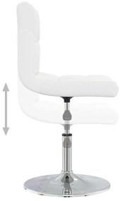 Cadeiras de jantar 4 pcs couro artificial branco