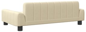 Sofá infantil 90x53x30 cm tecido cor creme