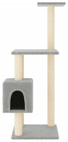 Árvore Arranhador para Gatos com Postes em Sisal de 104 cm - Creme