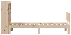 Cama com estante sem colchão 90x200 cm pinho maciço