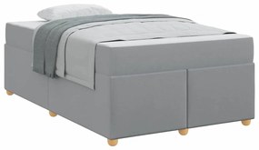 Estrutura de cama com colchão Cinzento-claro 120 x 200 cm