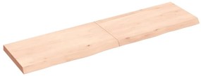 vidaXL Prateleira de parede 120x30x(2-4)cm carvalho maciço não tratado