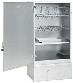 Defumador com mesa aço galvanizado