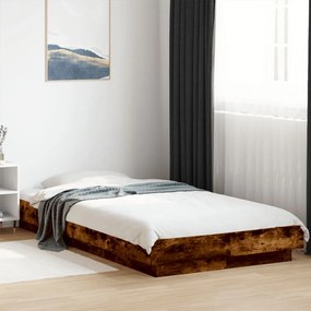 Estrutura cama 90x190 cm derivados de madeira carvalho fumado