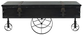 Mesa de centro c/ rodas 110x52x43 cm derivados de madeira preto