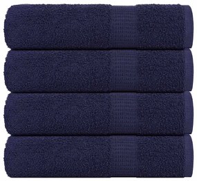 Toalhas banho 4 pcs 70x140 cm 360 gsm 100% algodão azul marinho